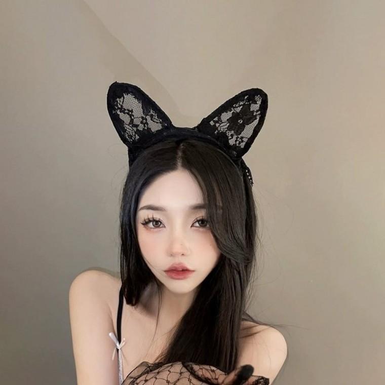 코스프레 블랙 고양이 머리띠 파티용품 헤어밴드