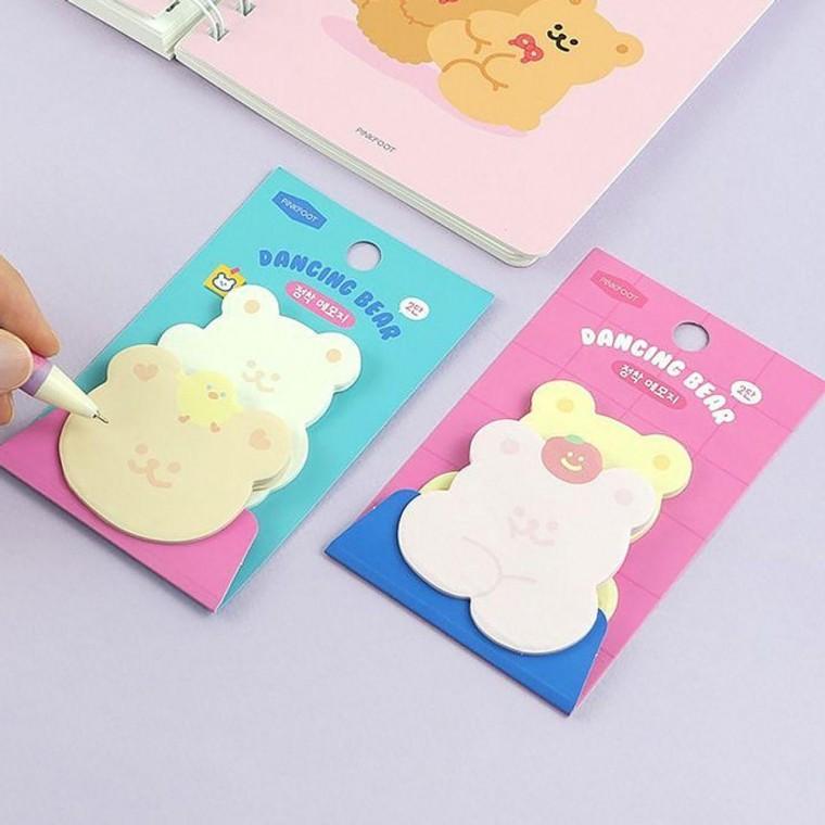 랜덤 다꾸 메모지 곰돌이 귀여운 점착 메모장 8P 2단