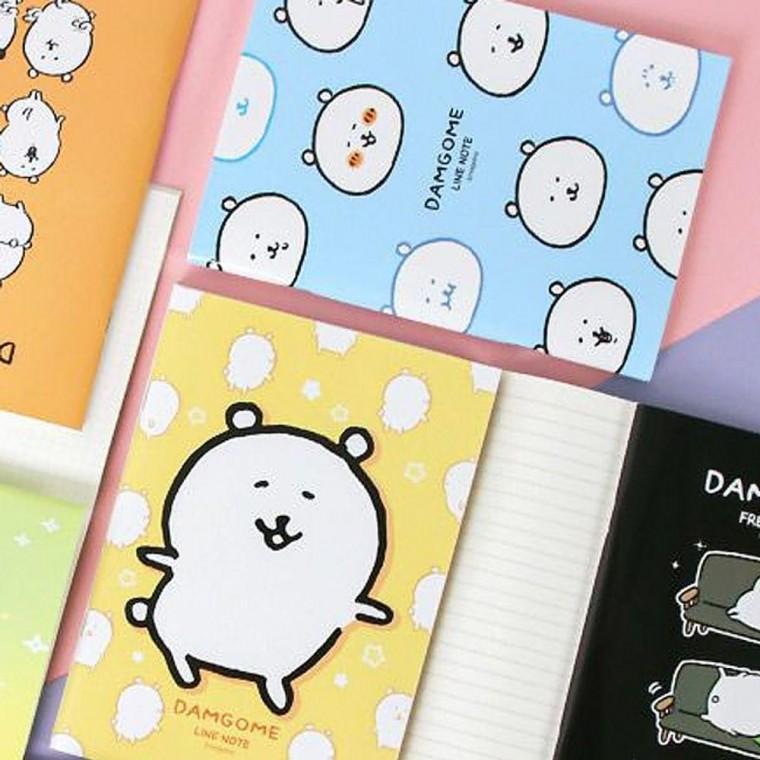 담곰이 유선 공책 중철 노트 캐릭터 4P 라인 귀여운