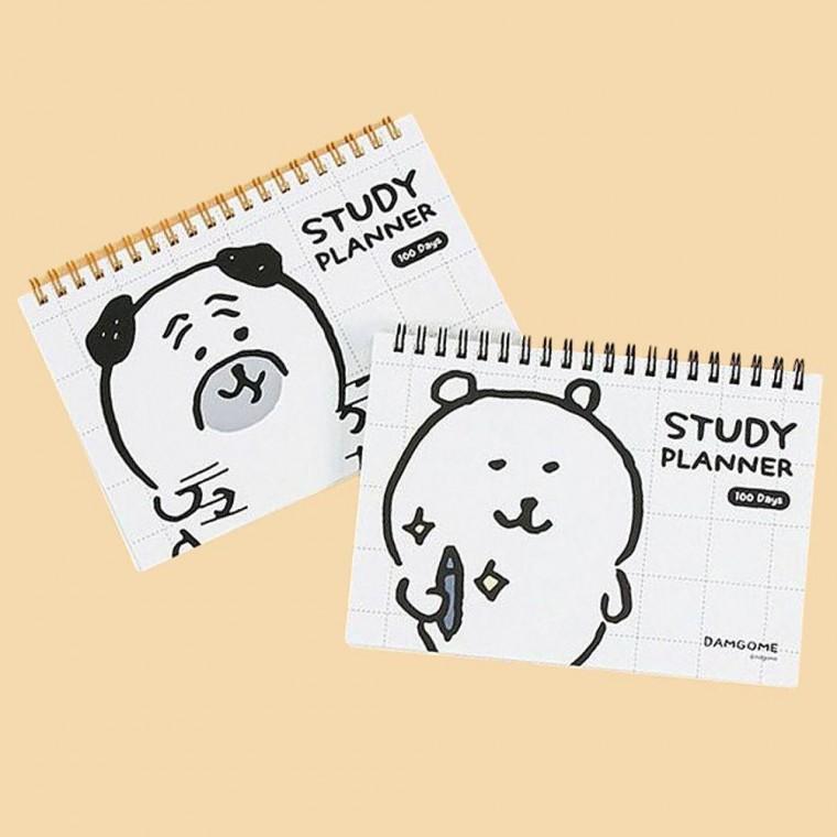계획표 스터디 스케줄 탁상용 플래너 담곰이 2P 100일