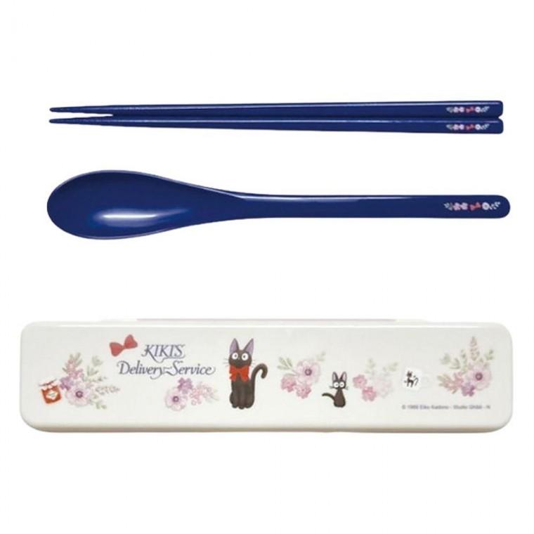 저소음 젓가락 휴대용 18cm 마녀배달부 수저 세트 1P