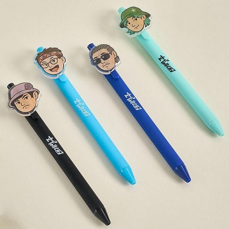 태계일주 필기구 볼펜 굿즈 공식 클립 4P 젤펜 아크릴