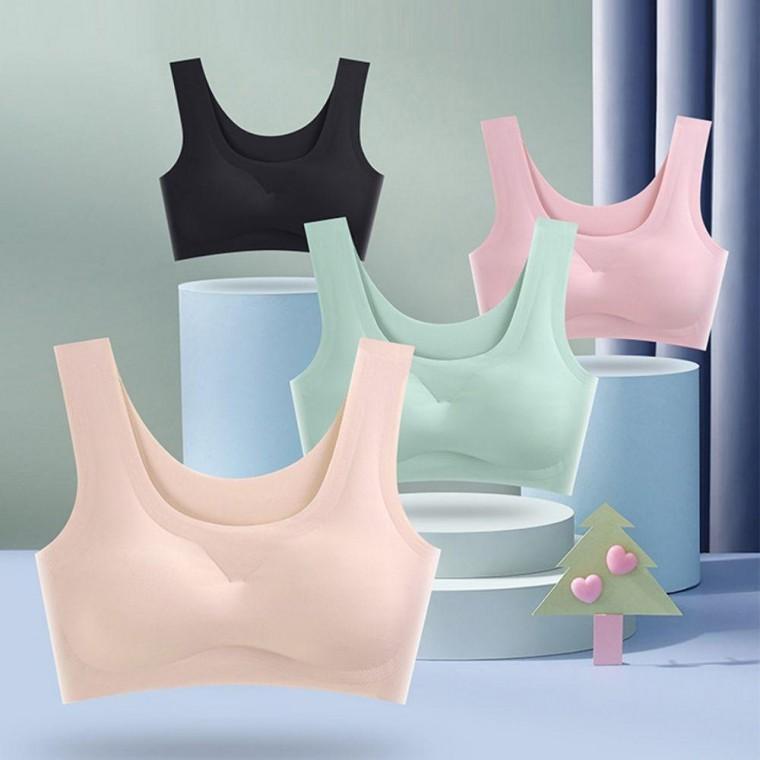 5컬러 여성 속옷 브라 U넥 심리스 노와이어 숄더브라