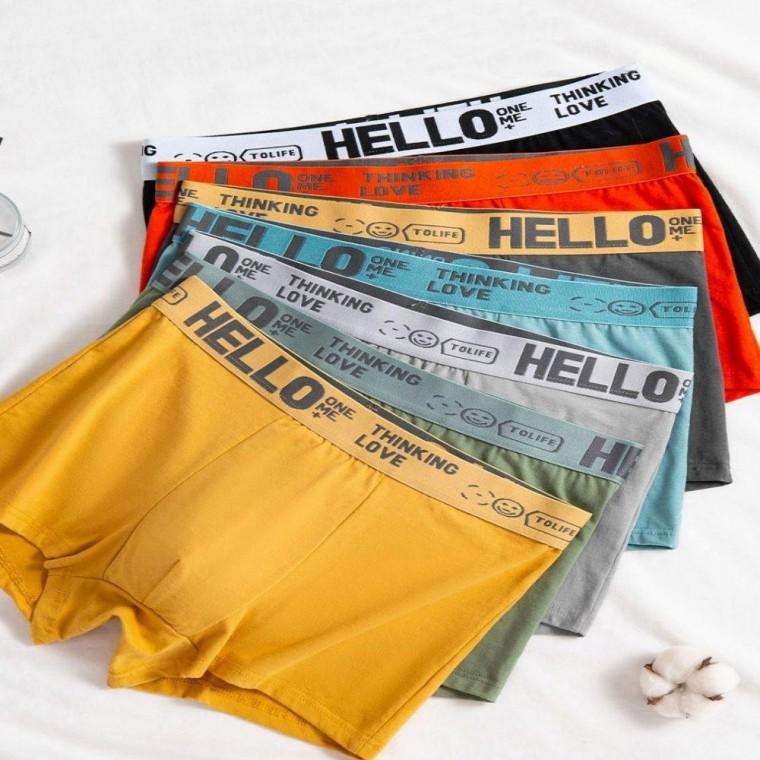 7컬러 남자 HELLO 퓨어 미디 팬티 사각면팬티