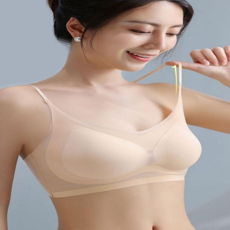 심리스 여성 노와이어 메쉬 통풍 캡탈부착 브라