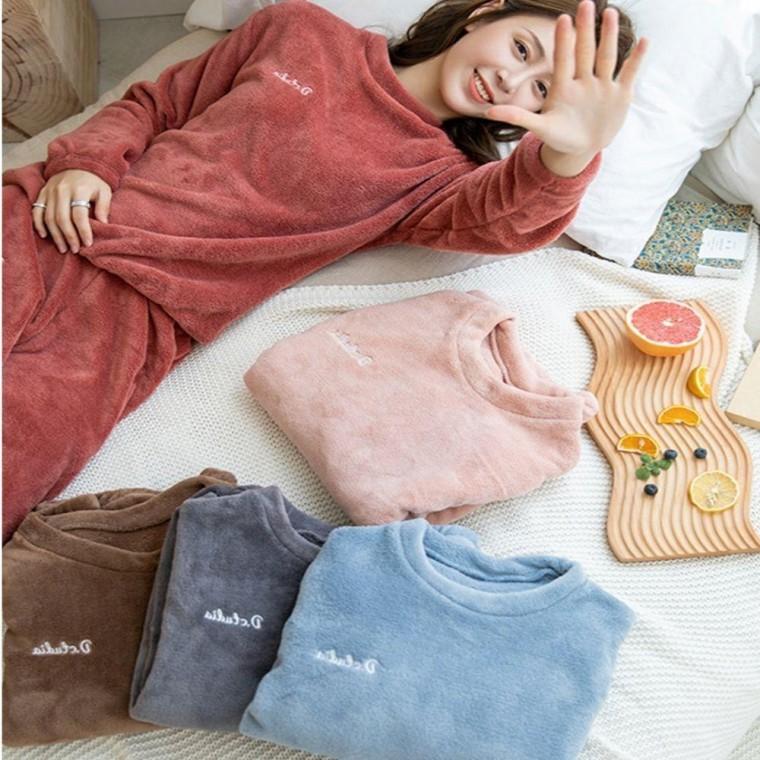 5컬러 여성 파자마세트 수면잠옷세트 극세사 부들부들