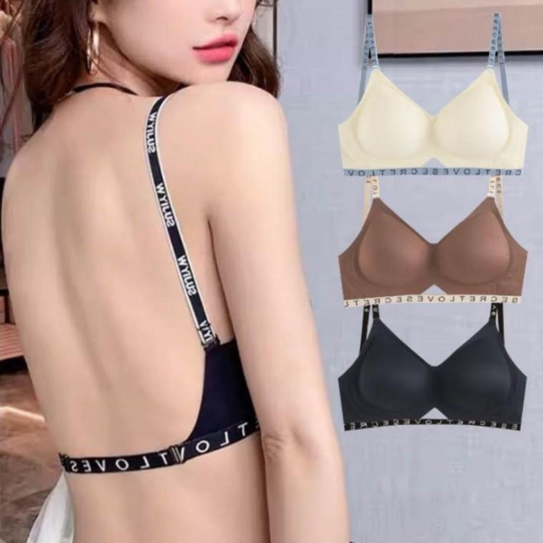 백리스 여자 스포츠브라 불륨 패드 사계절 패션 브라