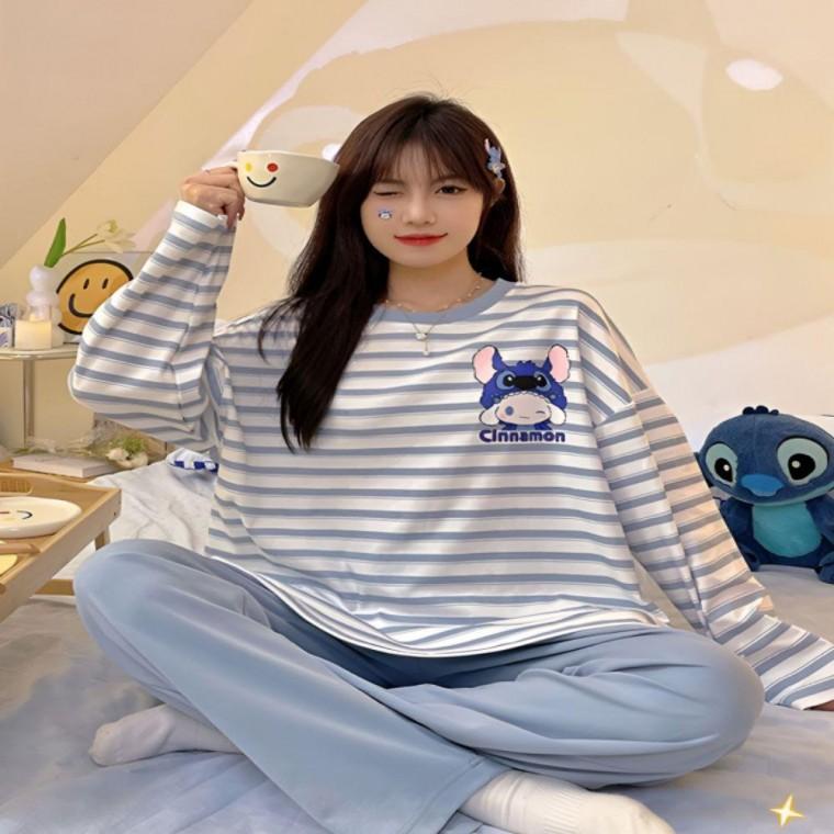 이너브라 여자 내장 홈웨어 파자마세트 봄 가을 잠옷