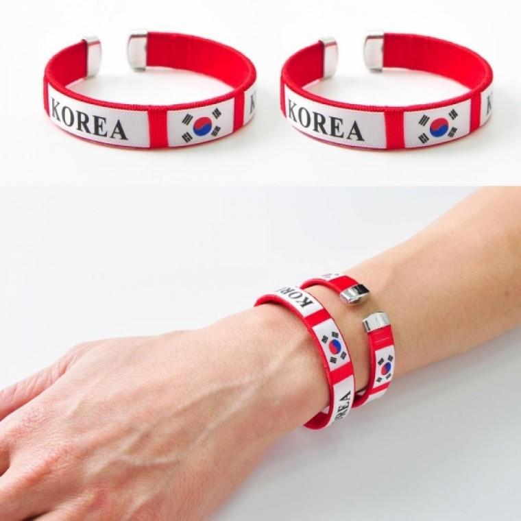 태극기 응원도구 행사팔찌(2개입) 여친선물 여자팔찌