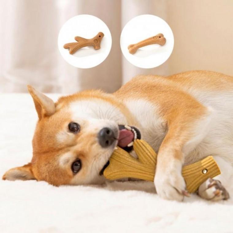 PET 강아지 이 갈이 장난감 우드 스틱 터드놀이