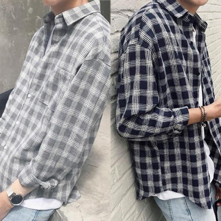 남자기본셔츠 체크남방 긴팔서츠 베이직티셔츠 데님