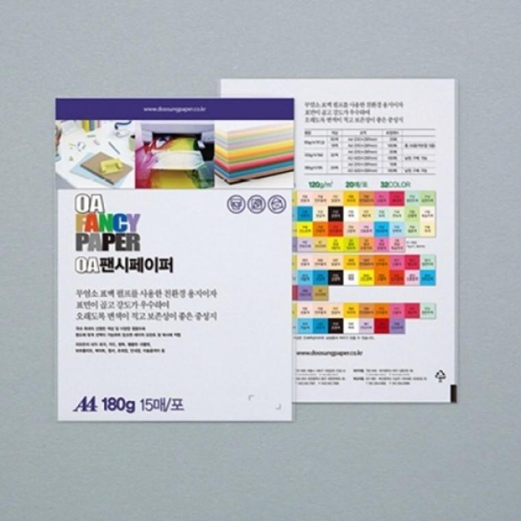 두성 OA팬시페이퍼 A4 180g R26 흰색 15매 13328