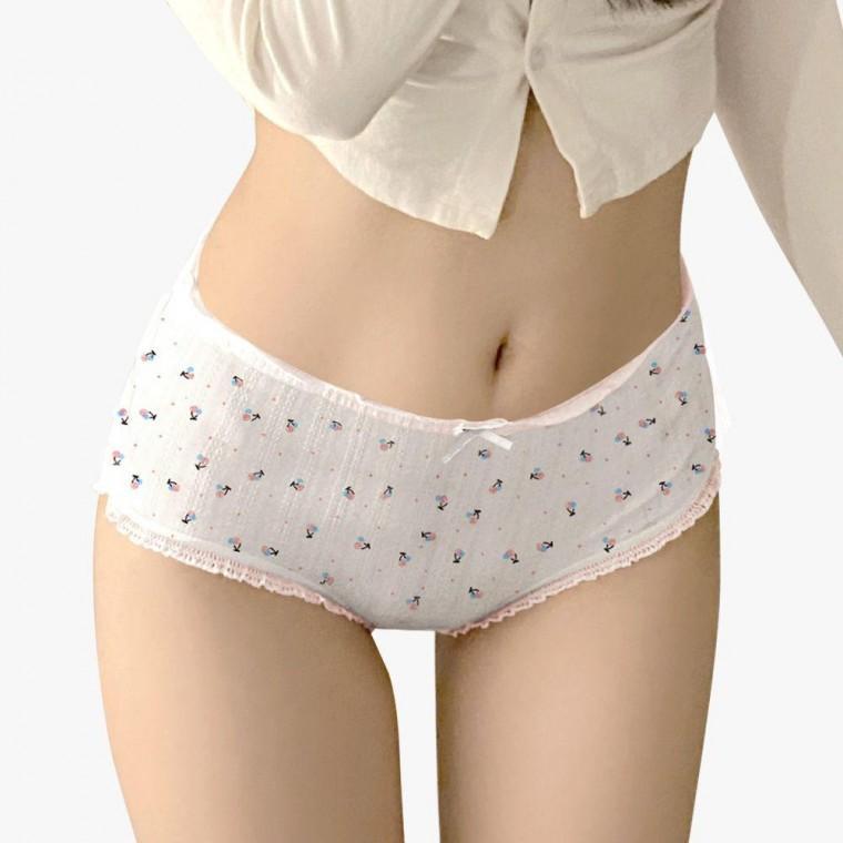 여성 레이스 팬티 얇은 패턴 삼각 맥시 속옷