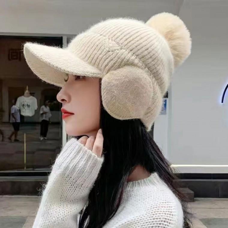 귀달이 이어 니트모자 FL 겨울모자 여성겨울모자