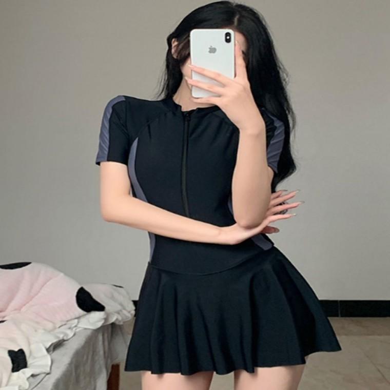 물놀이 반팔 래쉬가드 원피스 워터파크 수영복 플레어
