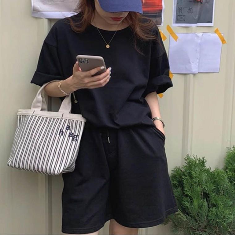 여성 반바지 여름 반팔 셋업 추리닝 2 루즈핏 데일리
