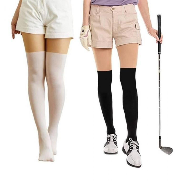 잔솔 투톤 골프 스타킹 여름 여성 레깅스 자외선차단