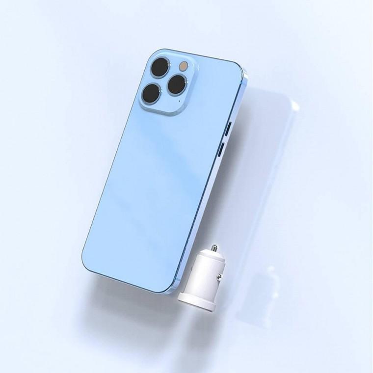 차량용충전기 2.4A USB1구 C핀케이블 1M 4366