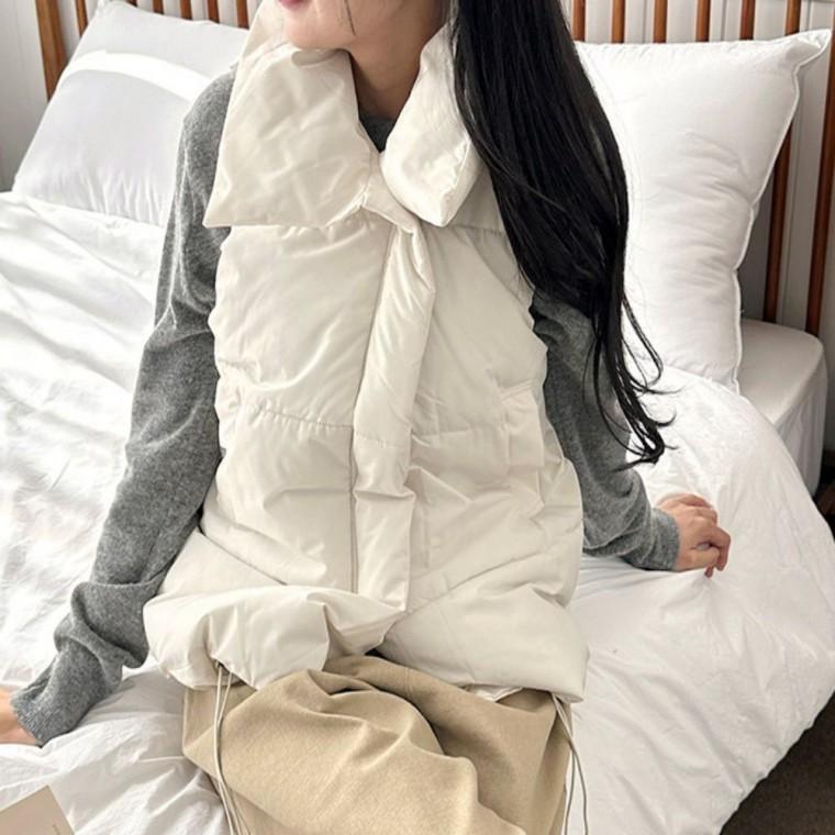 여성 조끼 넉넉한핏 겨울 레이어드 아우터 패딩