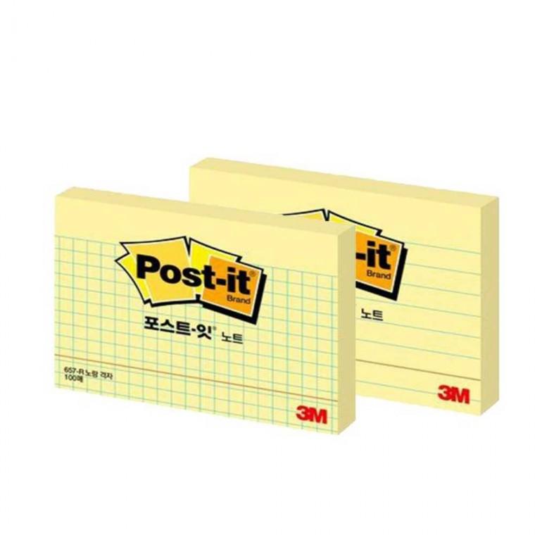 노트 격자 라인 102mmx76mm 메모지스티커