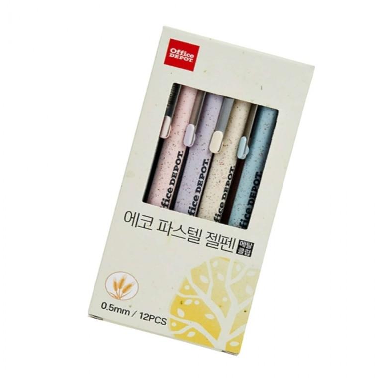 젤펜 메탈클립 흑색 0.5mm 12자루 0.5젤펜
