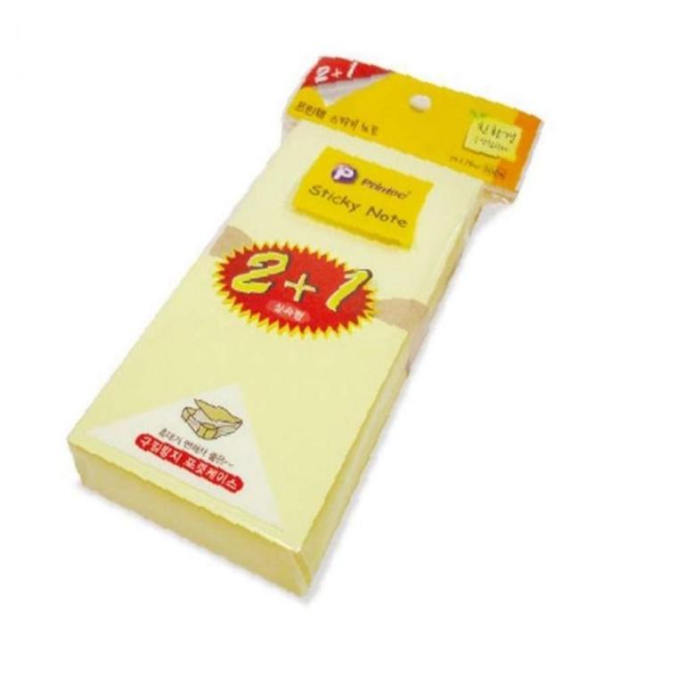 파스텔 76x76 노랑 100매3EA 점착메모지