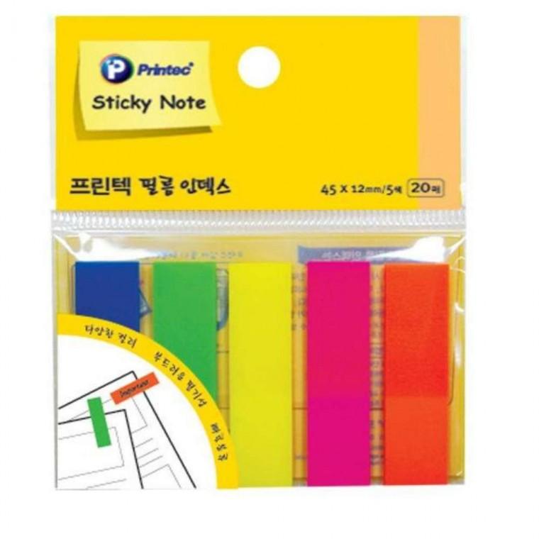 필름 인덱스 45x12mm 형광5색 20매 인덱스메모지