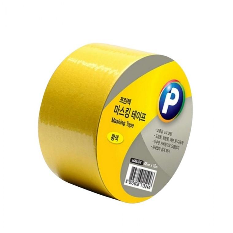 마스킹 테이프 황색 48x10m 색테이프