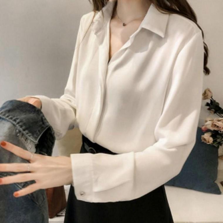 블라우스 여자 여성상의 긴팔셔츠 정장 깔끔한 캐주얼 블라우스셔츠 남자 남성