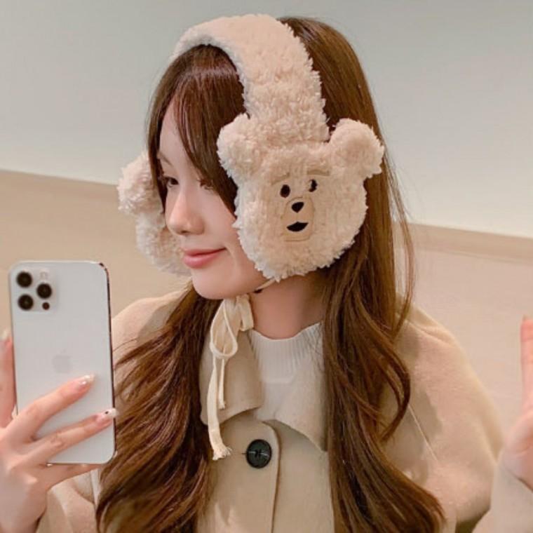 귀여운 곰돌이 머플러 넥워머 뽀글이 털귀마개