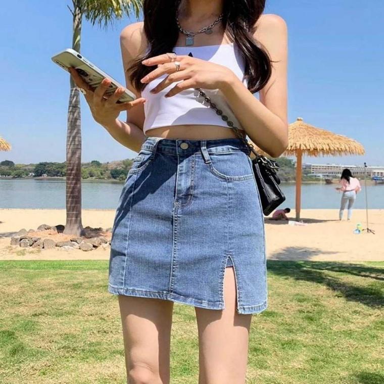 슬림스커트 데님스커트 미니 청치마 핫팬츠스커트