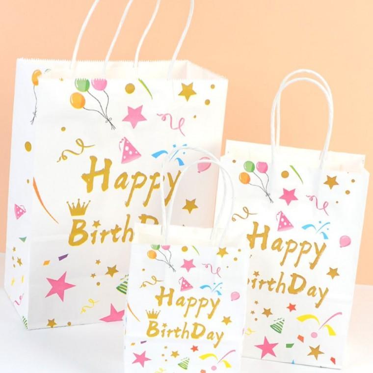 생일 축하 포장지 선물 종이백 파티 이벤트 답례품 케이크 포장백