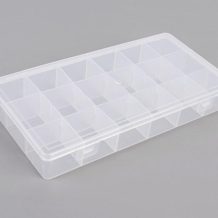 diy 조립식 18칸 투명 정리함 소품 액세서리 분류 보관 수납함
