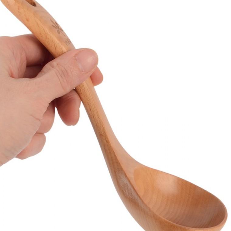 천연 원목 국자 비취우드 친환경 조리 도구 건강한 주방 나무 수저