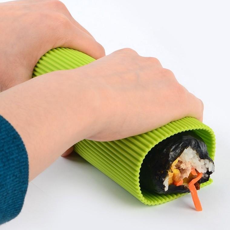 실리콘 김밥 말이 매트 논스틱 표면 세척편한 조리도구 휴대가능한