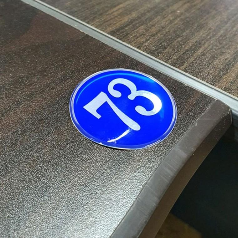 원형 에폭시 번호표 48mm 블루 51-100 파란 숫자판 매장번호 테이블표시표
