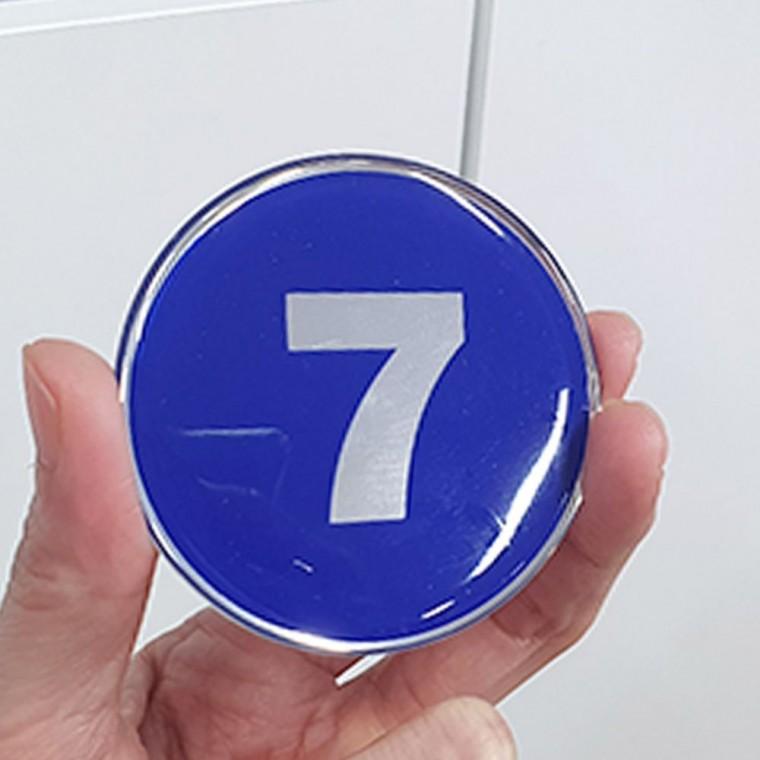 원형 에폭시 번호표 62mm 블루 1-50 파란 숫자판 대형 매장번호 테이블표시판