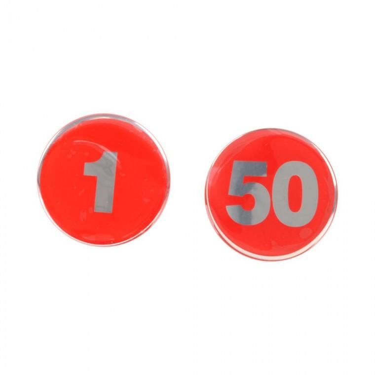 원형 에폭시 번호표 62mm 레드 1-50 빨간 숫자판 대형 매장번호 테이블표시판