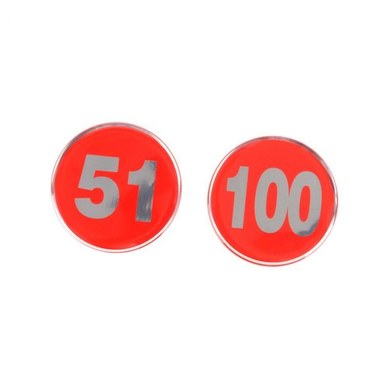 원형 에폭시 번호표 62mm 레드 51-100 빨간 숫자판 대형 매장번호 테이블표시표