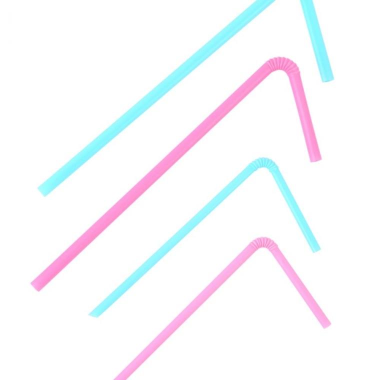 50p 일회용 구부러지는 빨대 아이스크림 음료 카페 스트로 빨때