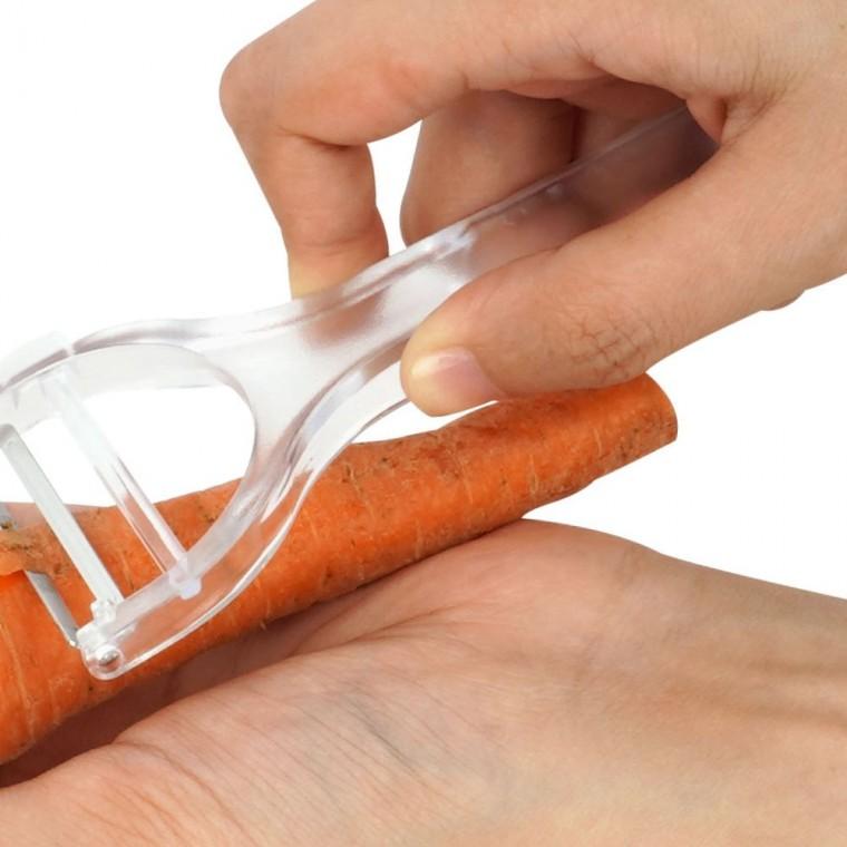 반투명 감자 껍질 칼 웰빙 야채 깎기 과일 필러 주방 조리