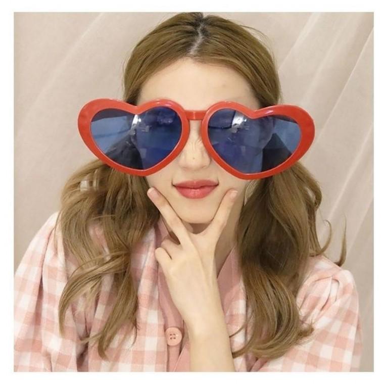 선글라스 빅하트 레드 인스타 이벤 선글라스 셀프 유투브 안경 장식 사진