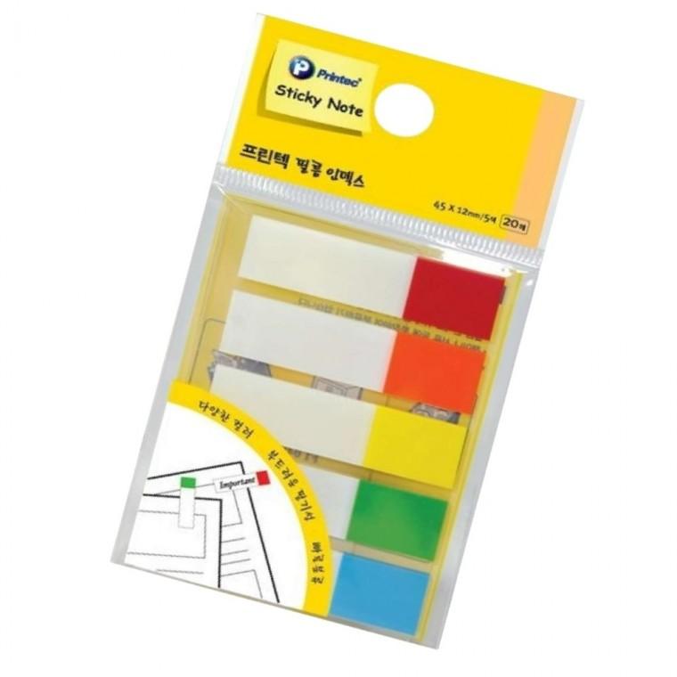 필름 인덱스 45x12mm 부분5색 20매 포인트