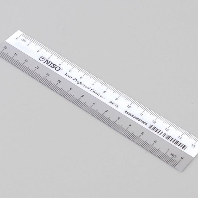 투명 직선자 플라스틱 15cm 눈금 측정 학생 사무 문구 제도 도구