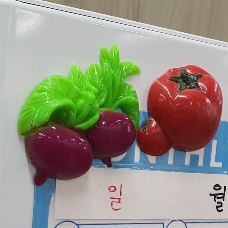 12p 과일 야채 냉장고 자석 귀여운 마그넷 주방 데코 메모 고정
