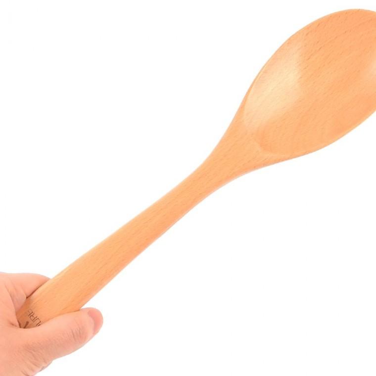 볶음요리 전용스푼 원목 깊은 그릇형 국물뜨기 서빙 레이들 친환경 도구