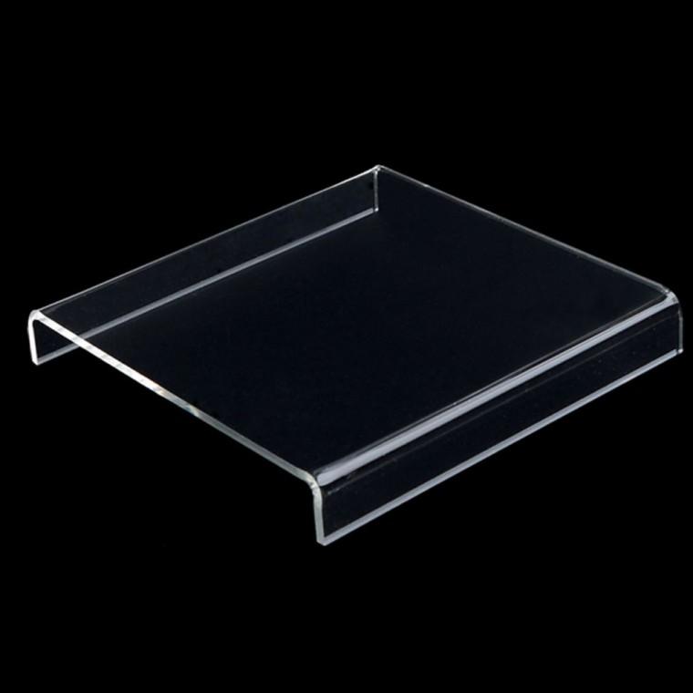 화장품진열대 ㄷ형 아크릴진열대 150x150x20mm 정사각 투명받침