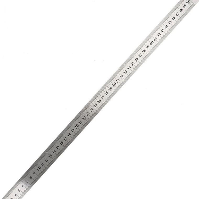 50cm 스틸 긴자 눈금 측정 제도 학습 사무 문구 금속 직자 철자