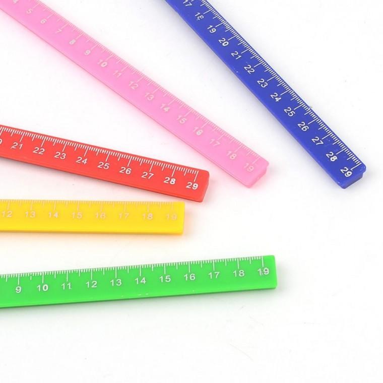 직자 2p 컬러 자석자 19cm 29cm 냉장고 부착 눈금 측정 마그넷
