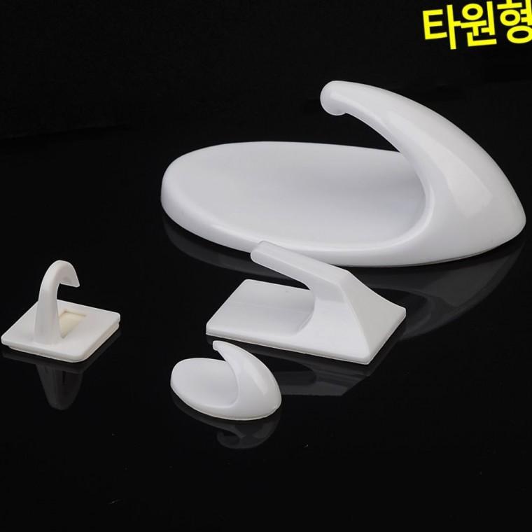 부착행거 플라스틱 부착 후크 접착 벽걸이 다용도 걸이 소형 홀더
